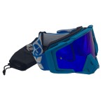 Ochelari unisex ski, snowboard, motociclism, ciclism, rama albastra, lentila multicolora, O11BMN